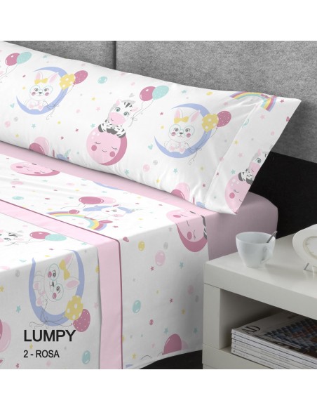 Juego sábanas infantil LUMPY coralina