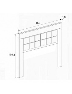 Cabecero madera CHELLEN patas 160cm 2