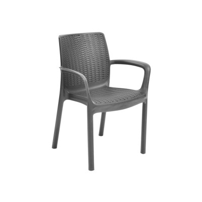 Sillón BALI grafito - Comodidad y diseño apilable