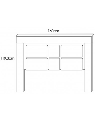 Cabecero LARA 160 cm blanco