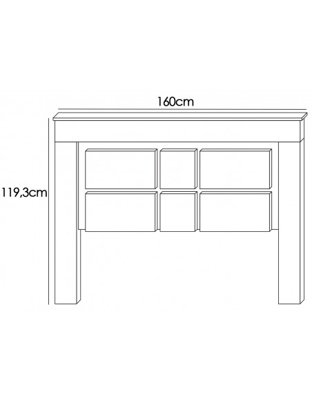 Cabecero LARA 160 cm blanco
