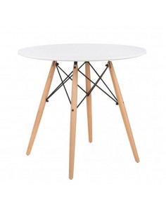 Mesa redonda NÓRDIK blanco 2