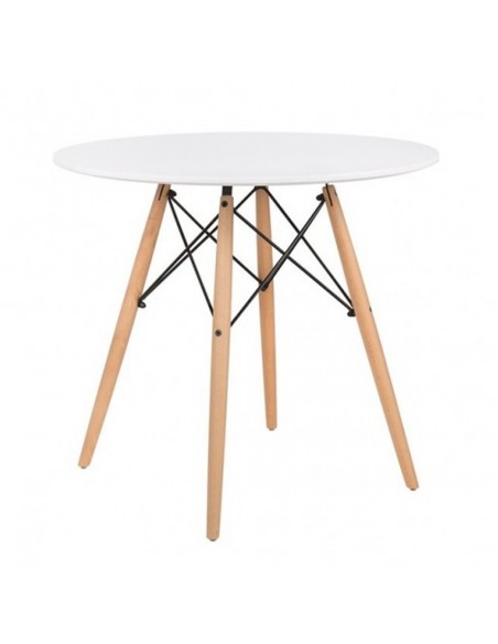 Mesa redonda NÓRDIK blanco