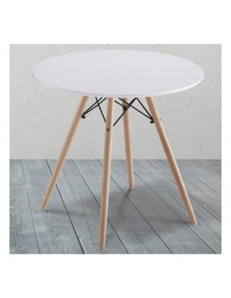 Mesa redonda NÓRDIK blanco
