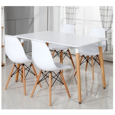 Pack Mesa Rectangular + 4 Sillas NORDIK - Diseño Ergonómico