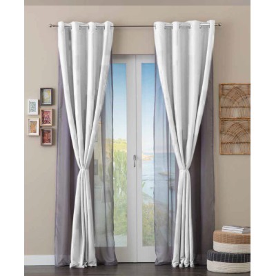 Cortina TWINS 140x280 - Elegancia y Acabado en Plomo