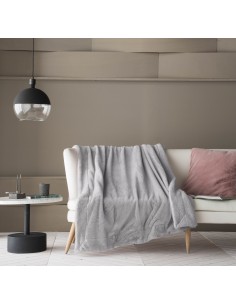 Plaid TIROL tacto seda - Gris