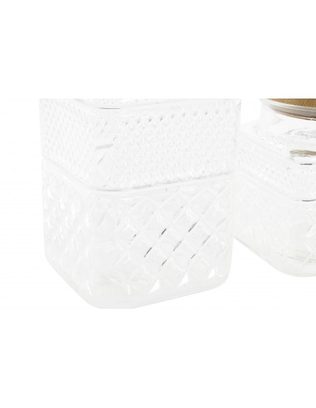 Set 3 bote cristal BAMBU