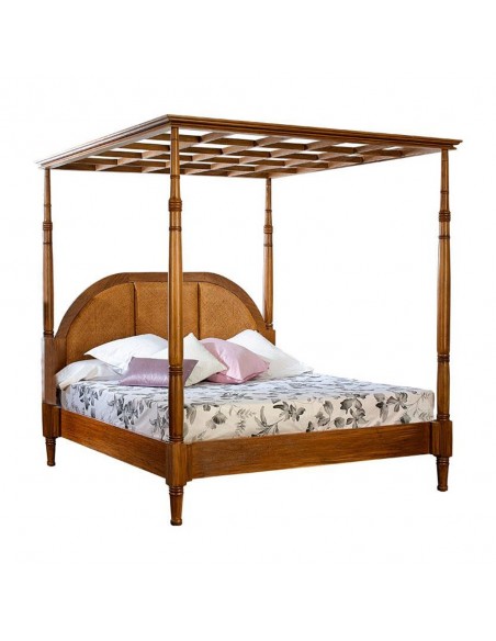 Cama 160x200 + 2 mesitas + espejo ALAMANDA