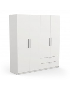 Armario 4 puertas GLORY blanco