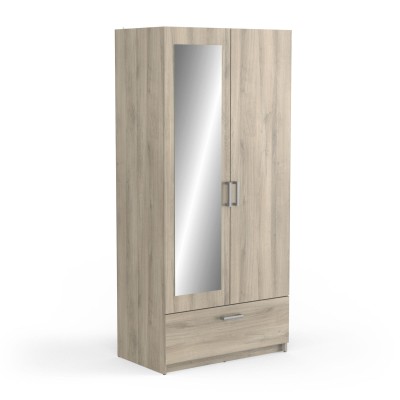 Armario 2 puertas + 1 cajón READY roble
