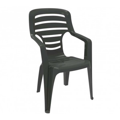 Silla PIREO antracita - Apilable y ligera para exteriores