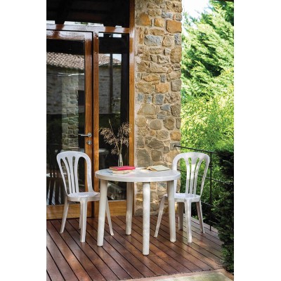 Mesa TOSSA blanca - Mesa de exterior para jardín y terraza