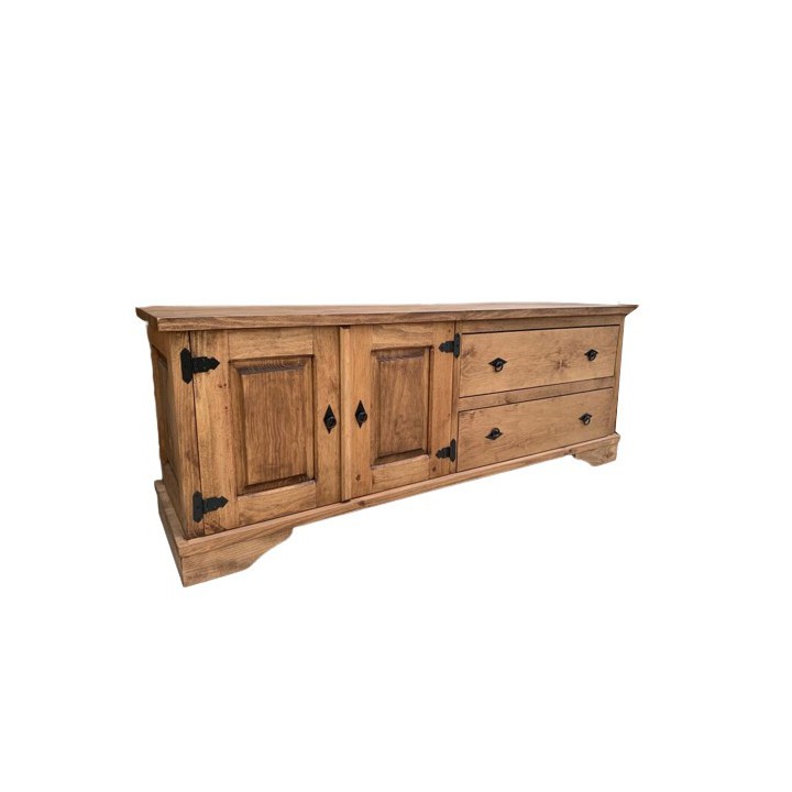 Mueble TV Bajo SERRANA - Madera Maciza Rústica