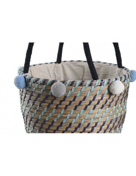 Cesta SEAGRASS pompon grande