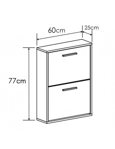 Zapatero 2 puertas AURA blanco