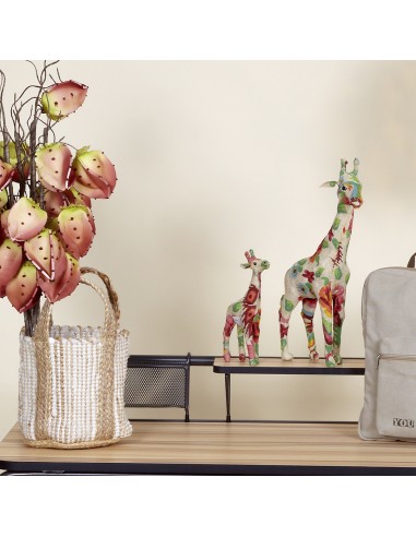 Figura JIRAFA flores 43cm