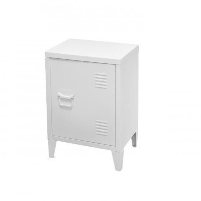 Auxiliar METAL mesita blanco