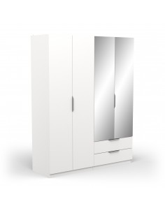 Armario 4p+2c+2e GHOST blanco mate