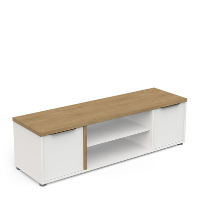 Mueble tv HAMILTON 135cm blanco mate