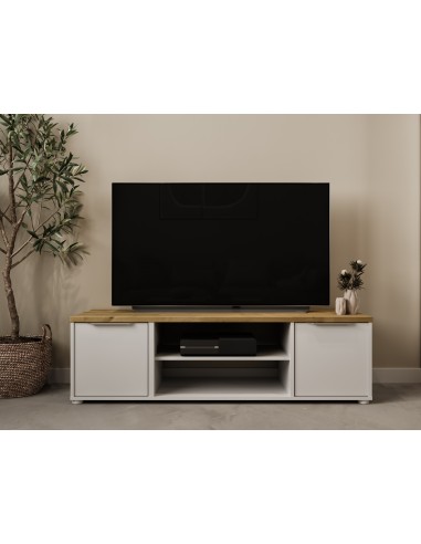 Mueble tv HAMILTON 135cm blanco mate
