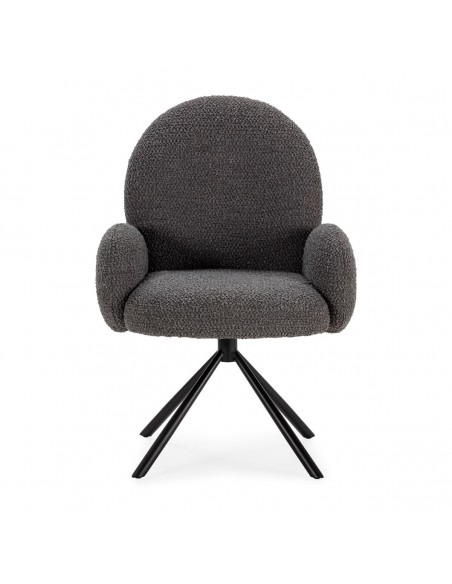 Sillón giratorio DARIO gris oscuro