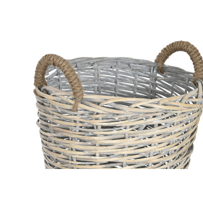Cesta Leñera CIRC MP Pequeña - Ideal para Decoración