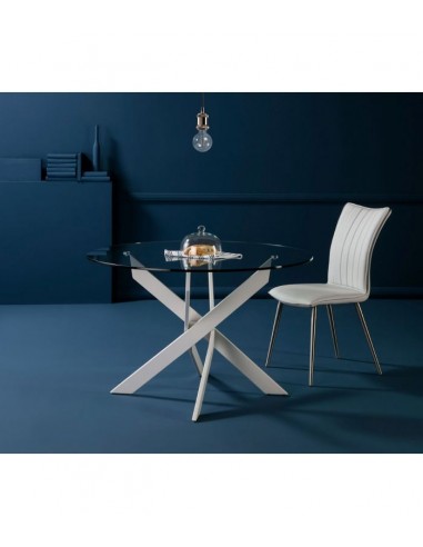 Mesa redonda RUTH 120cm blanco