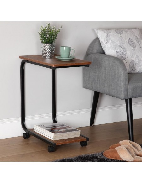 Mesa AUXILIAR negra con rueda