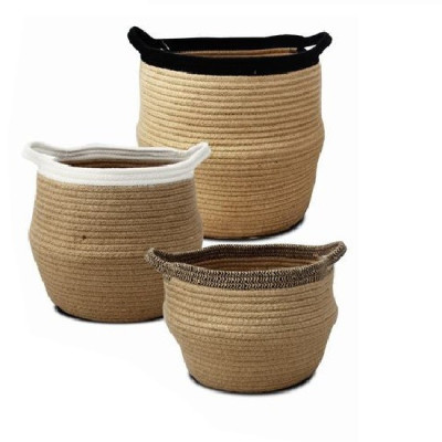 Cesta Mediano de Cuerda - Ideal para Almacenamiento Decorativo