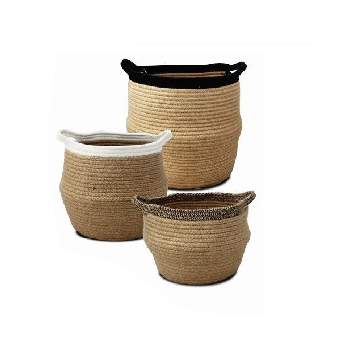 Cesta Mediano de Cuerda - Ideal para Almacenamiento Decorativo