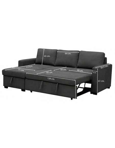 Chaiselongue cama PATON con arcón