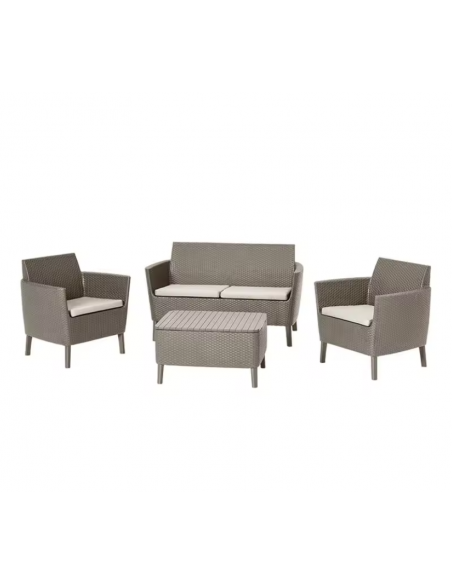 Set SALEMO 2 sillones + sofá + mesa capuc