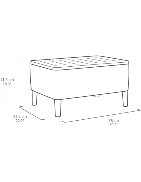 Set SALEMO 2 sillones + sofá + mesa grafito