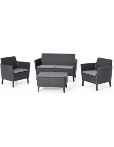 Set SALEMO 2 sillones + sofá + mesa grafito 2