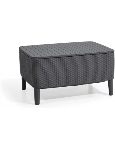 Set SALEMO 2 sillones + sofá + mesa grafito