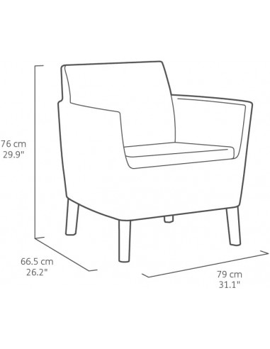 Set SALEMO 2 sillones + sofá + mesa capuc