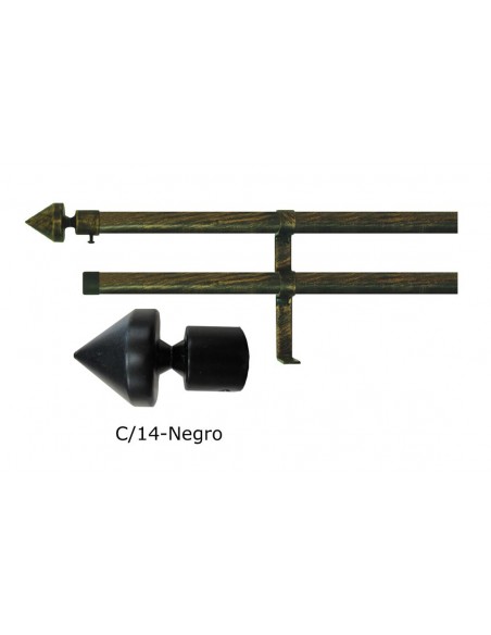 Barra cortina DOBLE ext. 160 a 310