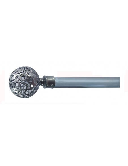 Barra cortina DOBLE ext 120 a 210 plata