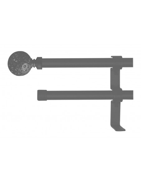 Barra cortina DOBLE ext 120 a 210 plata