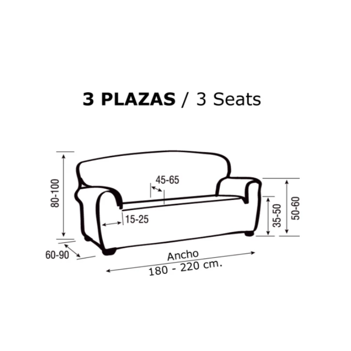 Funda sofá 3 plazas POCKET - Multi-elástica y elegante
