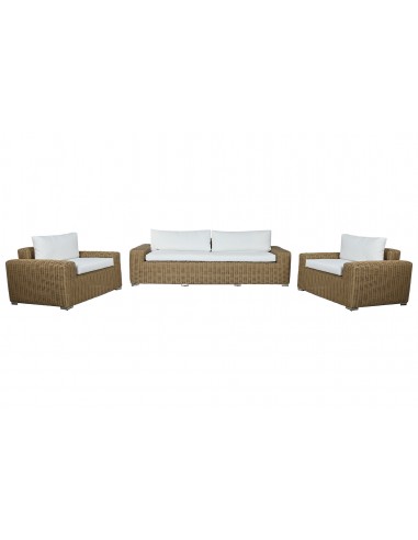 Set sofá + 2 sillones + mesa POLI