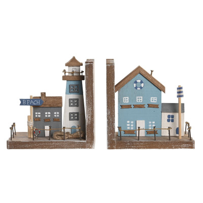 Sujetalibros MDF natural