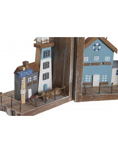 Sujetalibros MDF natural 2