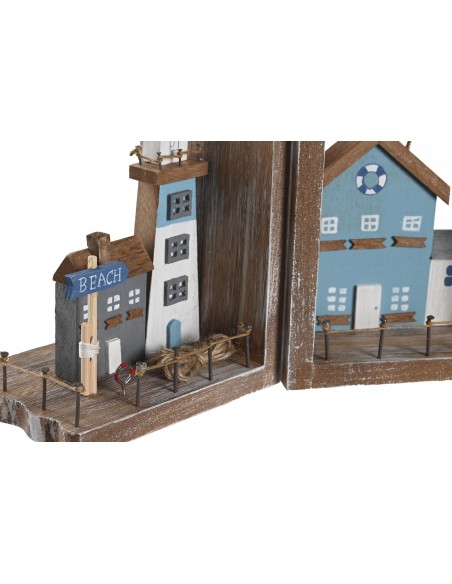 Sujetalibros MDF natural