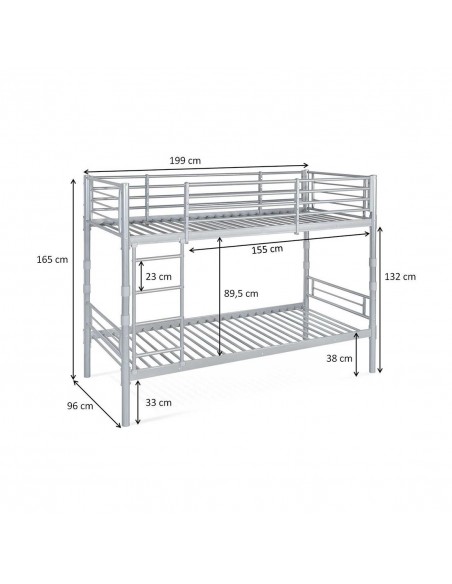 Litera ASSA 90x190 gris