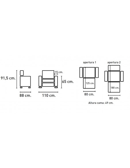 Sofá cama IZAN 1 plaza