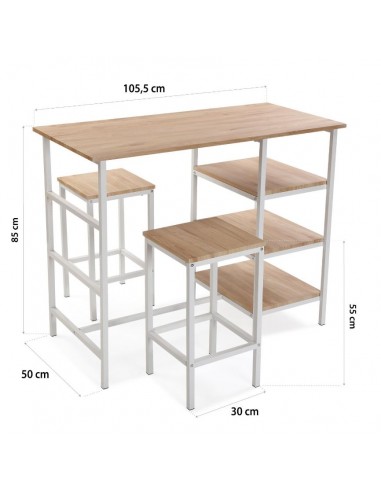 Mesa + 2 sillas 094 blanco