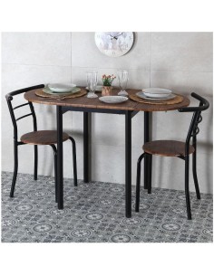 Mesa + 2 sillas 093 negro