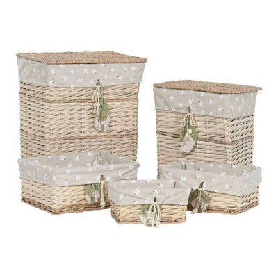 Cesta ROPA mediano - Mimbre y algodón natural